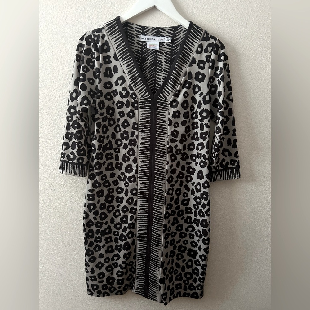 Gretchen Scott Animal Print Jersey Dress